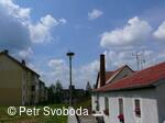 Hnízdo čápa bílého v Bělotíně
