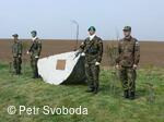 Pomník v místě nálezu sestřeleného bitevníku Il-2 Šturmovik