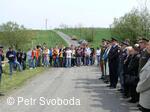Pomník v místě nálezu sestřeleného bitevníku Il-2 Šturmovik