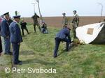Pomník v místě nálezu sestřeleného bitevníku Il-2 Šturmovik