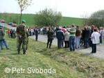 Pomník v místě nálezu sestřeleného bitevníku Il-2 Šturmovik